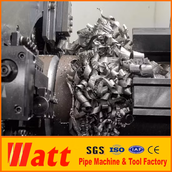 Стационарная высокоскоростная машина для снятия фаски на концах труб. Сборка труб.